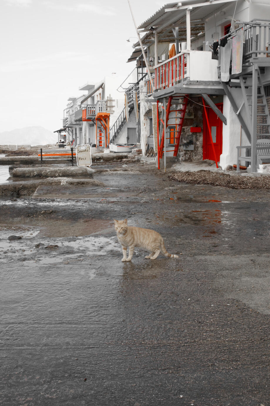 Everything red - Milos Island