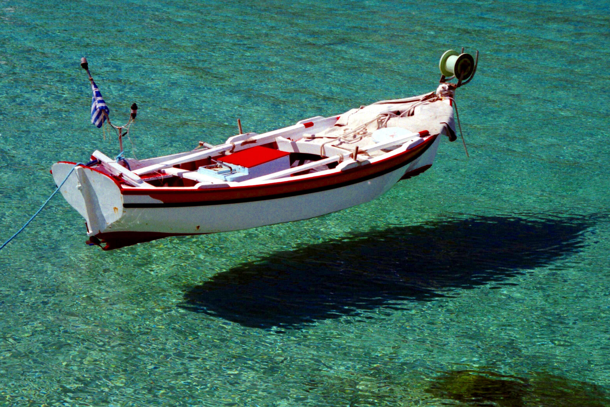 Floating boat - Milos Island